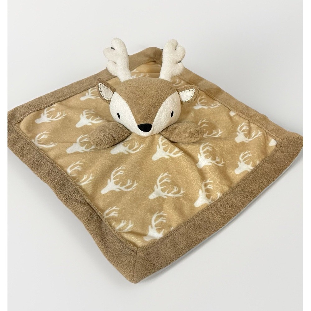 Levtex Baby Deer Plush Security Blanket Lovey Buck Antlers Reindeer Brown 2021